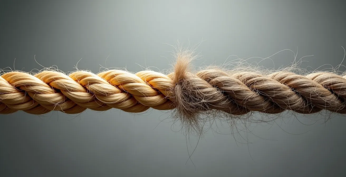 Comparaison microscopique entre un cheveu sain et un cheveu endommagé