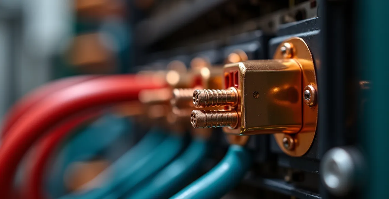 Comparaison détaillée des connexions et borniers d'un tableau électrique haute qualité