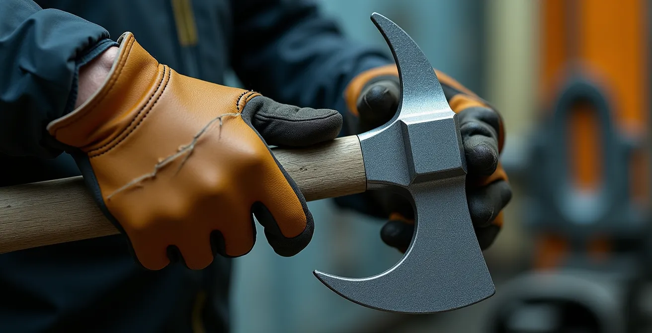 Mains expertes manipulant un équipement technique avec précision