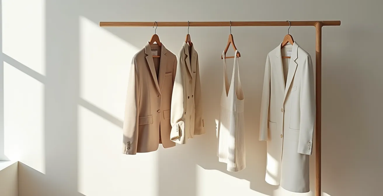 Garde-robe capsule minimaliste avec vêtements français intemporels