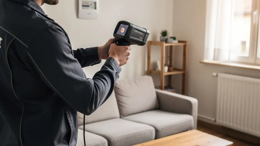 Diagnostiqueur utilisant appareil mesure thermique diagnostic performance énergétique intérieur